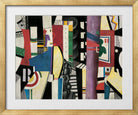 Fernand Leger Print, La Ville (The City) in a gold frame