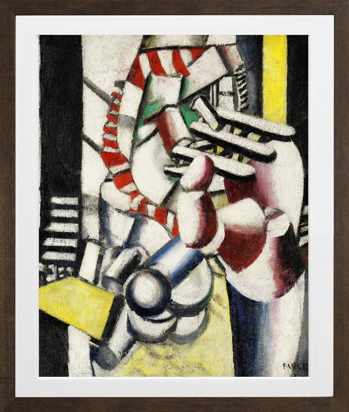 Fernand Léger, Le Blessé — brown frame