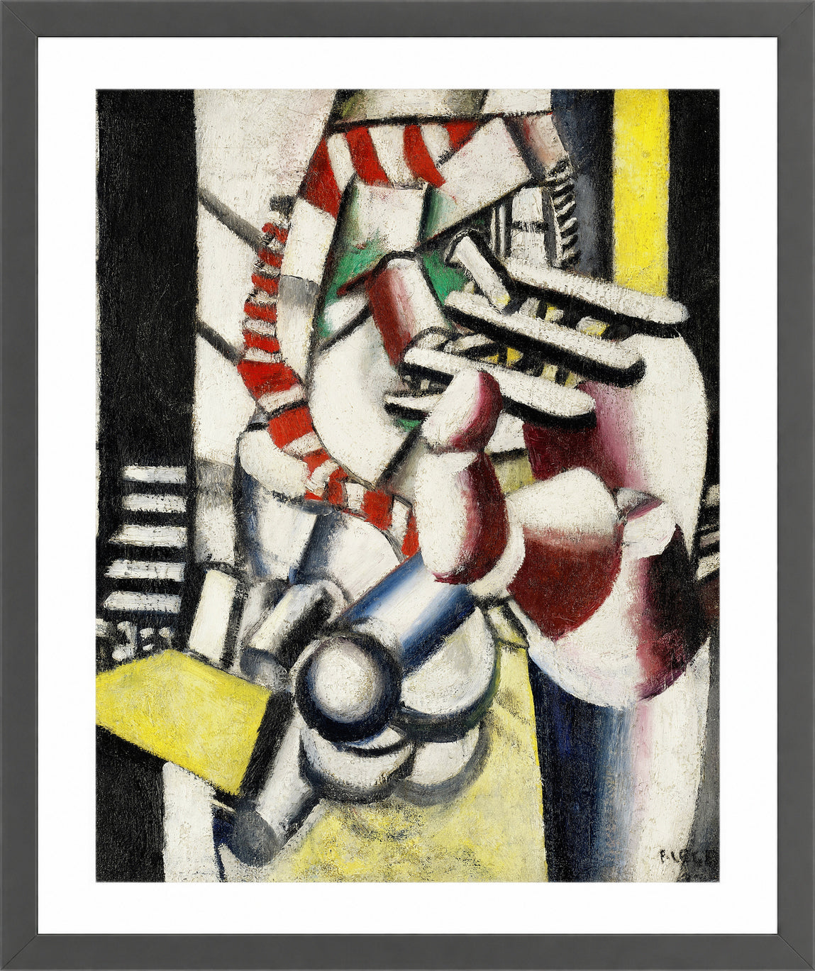 Fernand Léger, Le Blessé — dark grey frame