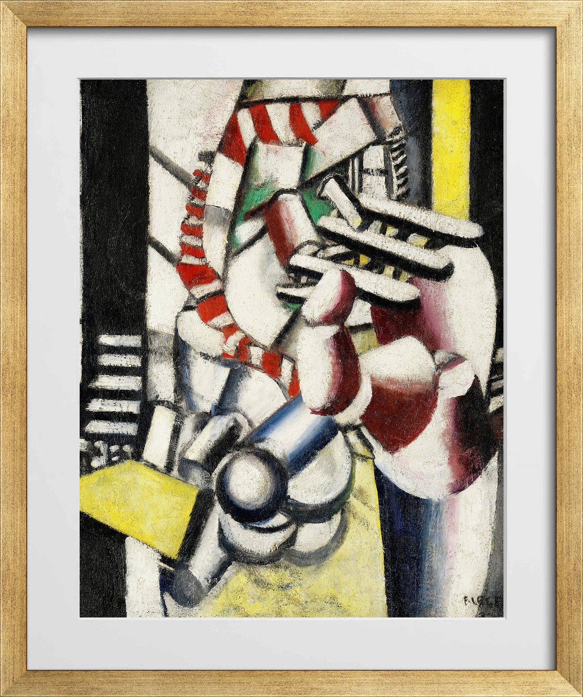 Fernand Léger, Le Blessé — gold frame