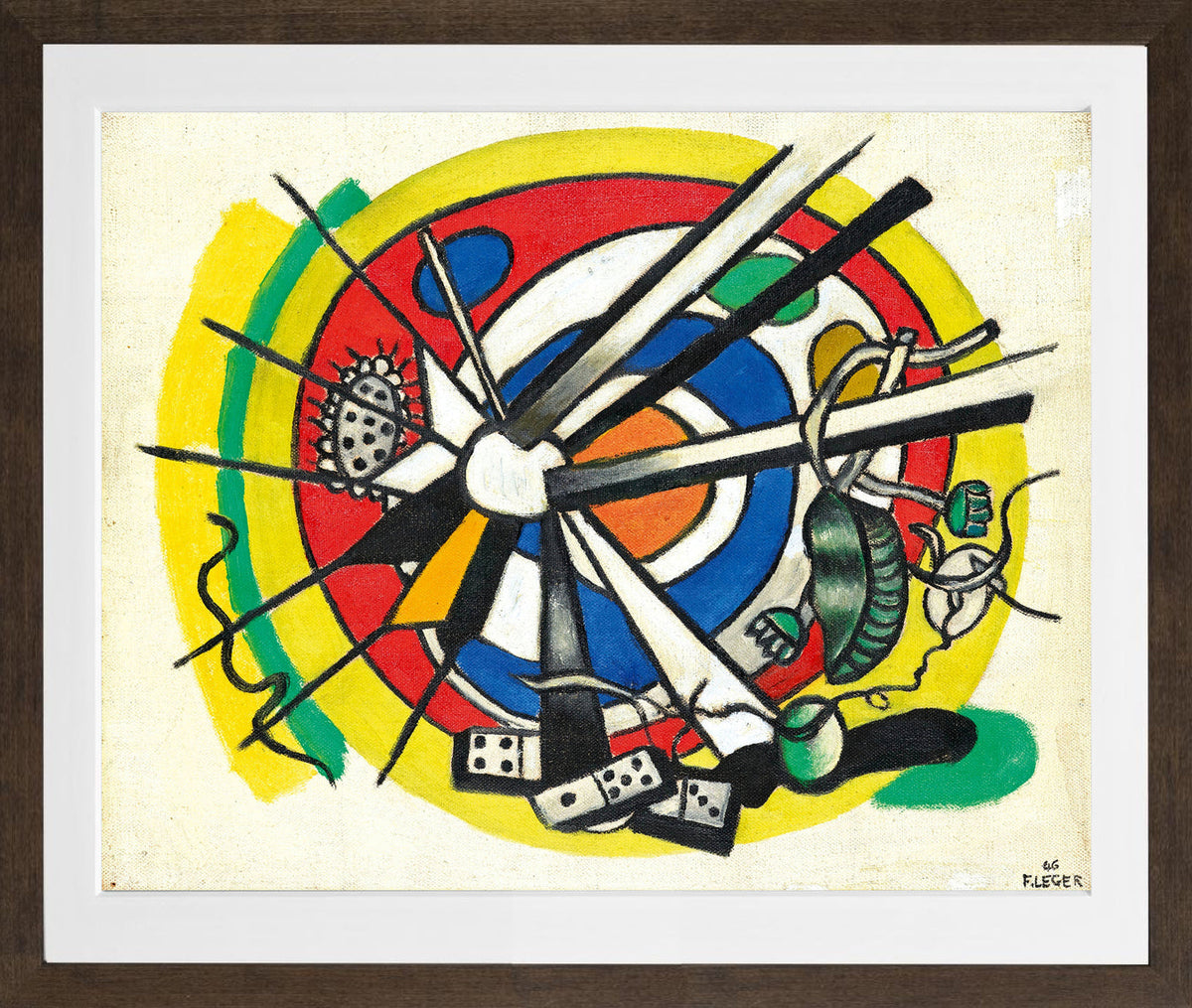 Fernand Léger, Le Disque polychrome — brown frame