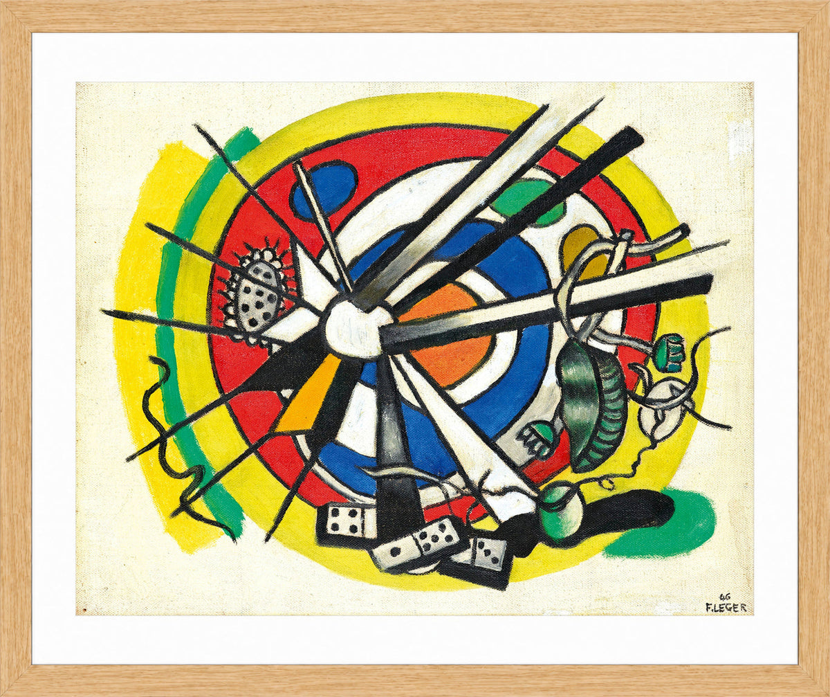 Fernand Léger, Le Disque polychrome — oak frame