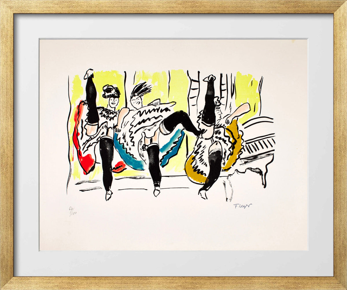 Fernand Léger, Le French Cancan — gold frame