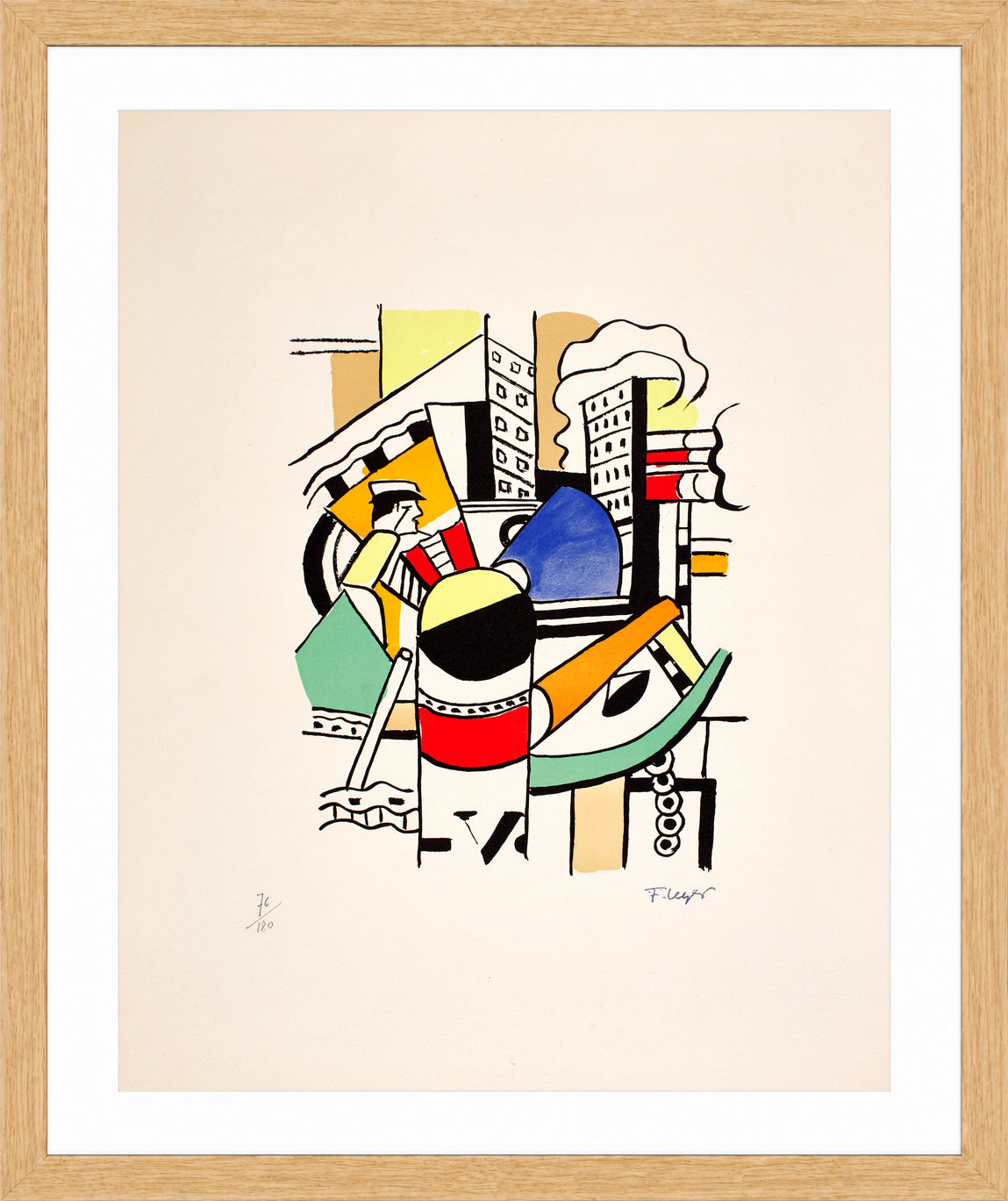 Fernand Léger, Le Remorqueur dans la ville — oak frame