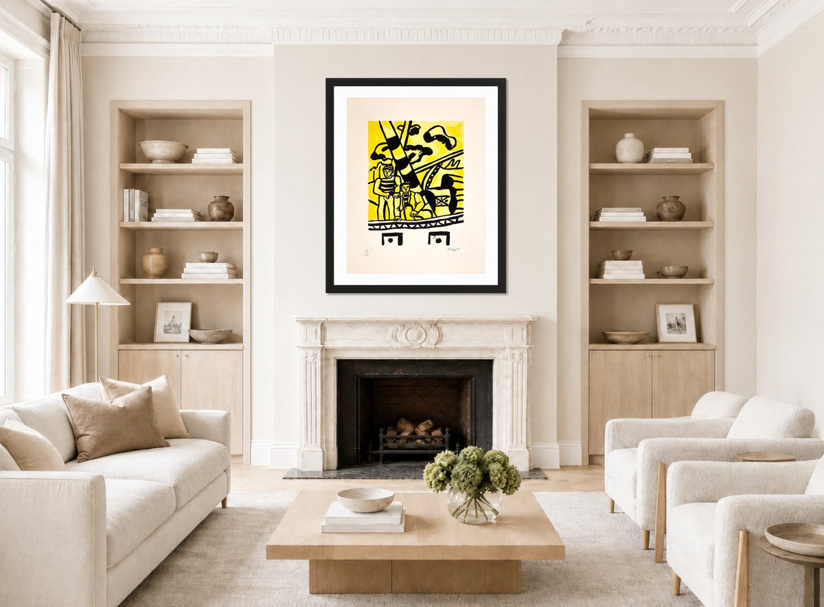 Fernand Léger, Le Remorqueur Jaune — living room roomset