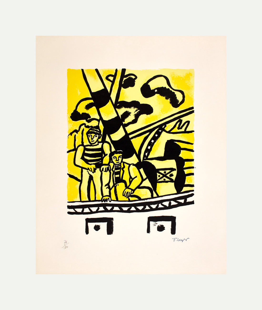 Fernand Léger, Le Remorqueur Jaune — rolled canvas