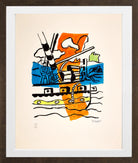 Fernand Léger, Le Remorqueur — brown frame