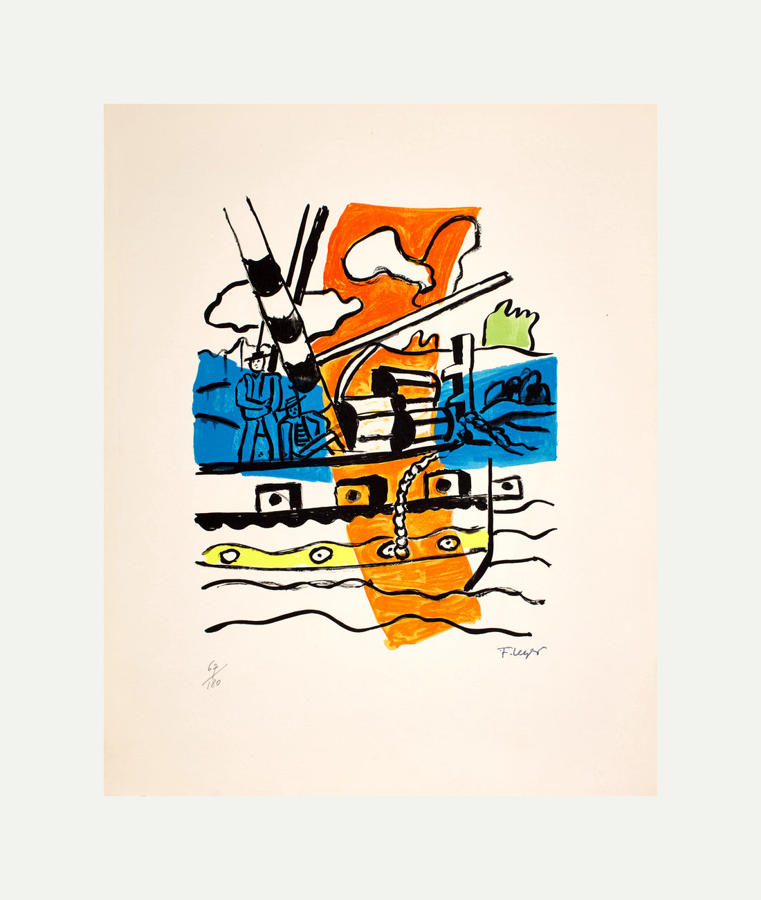 Fernand Léger, Le Remorqueur — rolled canvas
