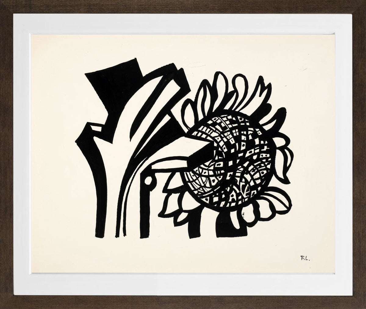 Fernand Léger, Le Tournesol — brown frame