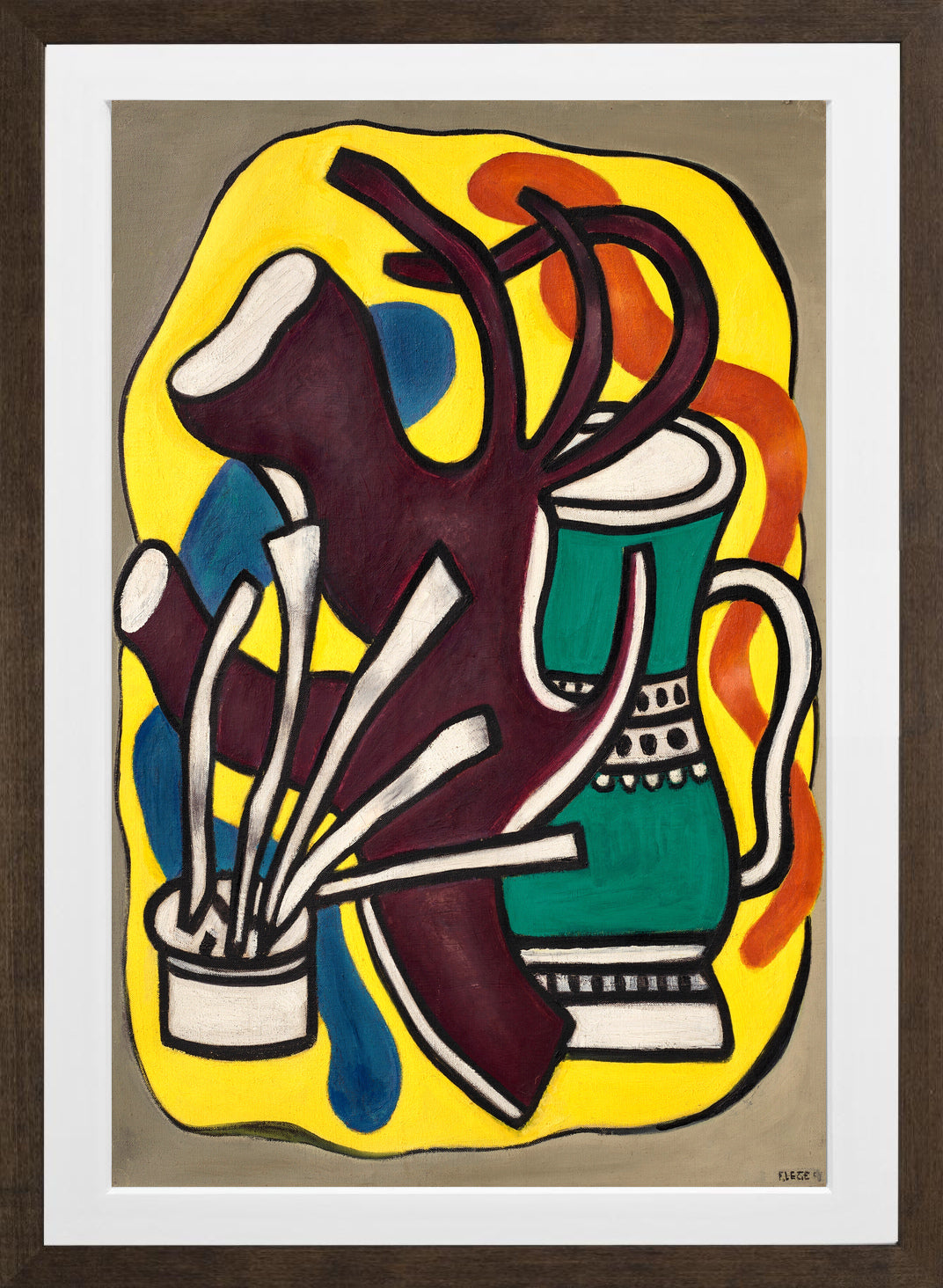 Fernand Léger, Le vase vert — brown frame