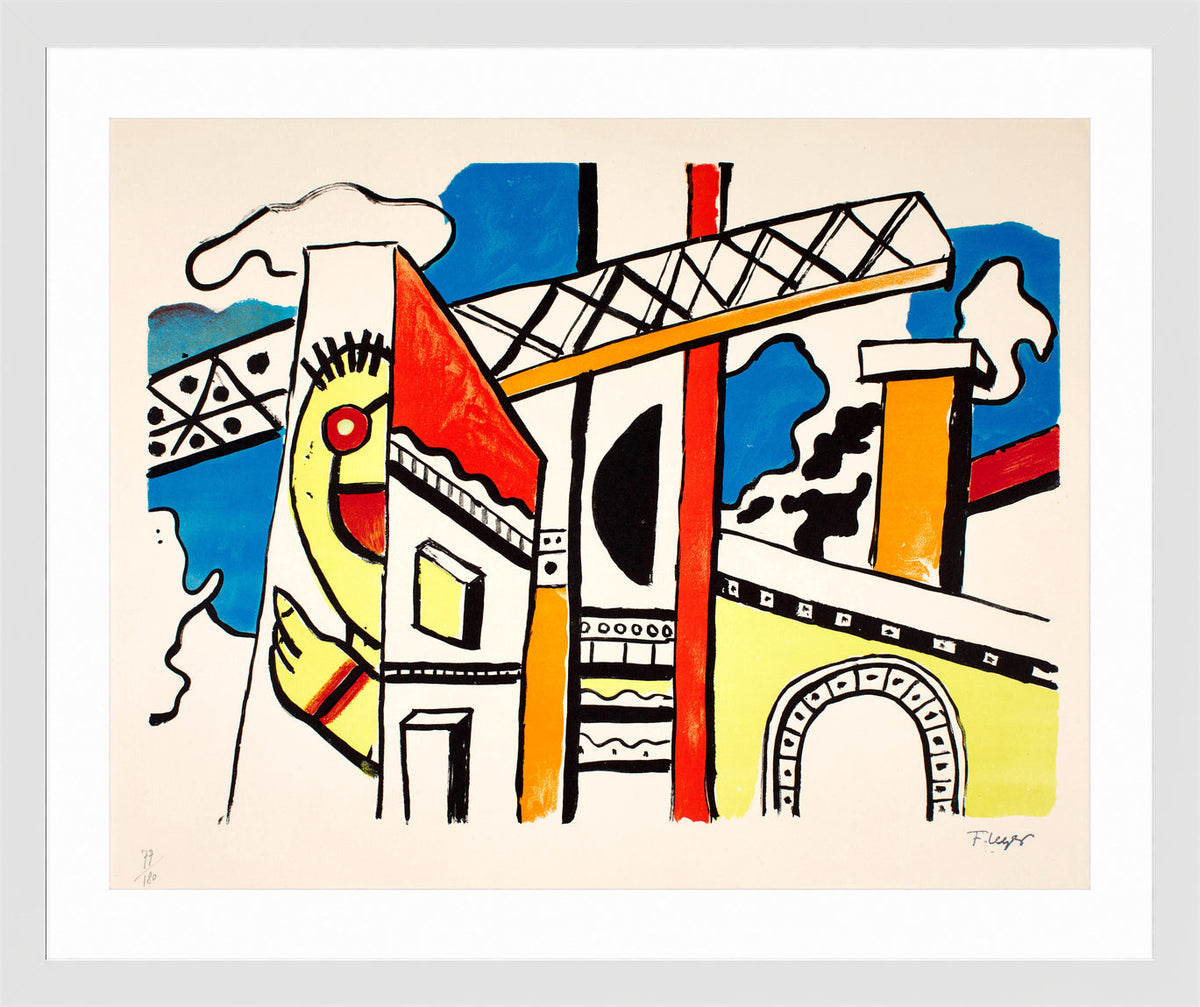 Fernand Léger, Le Viaduc — white frame