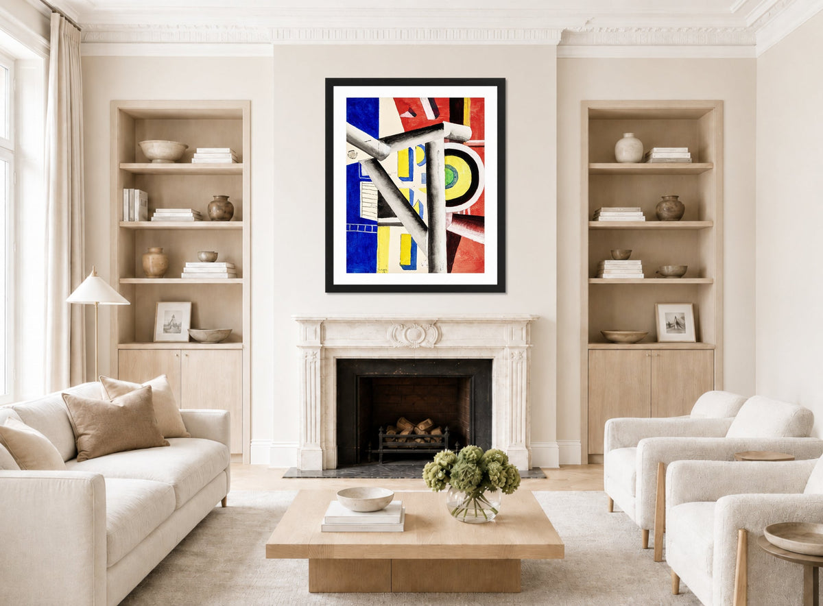 Fernand Léger, L’Echafaudage — living room roomset