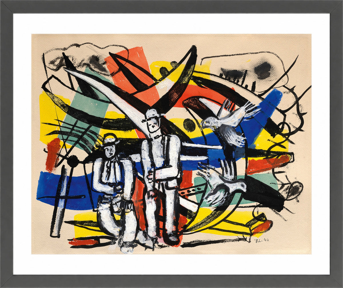 Fernand Léger, Les Colombes — dark grey frame