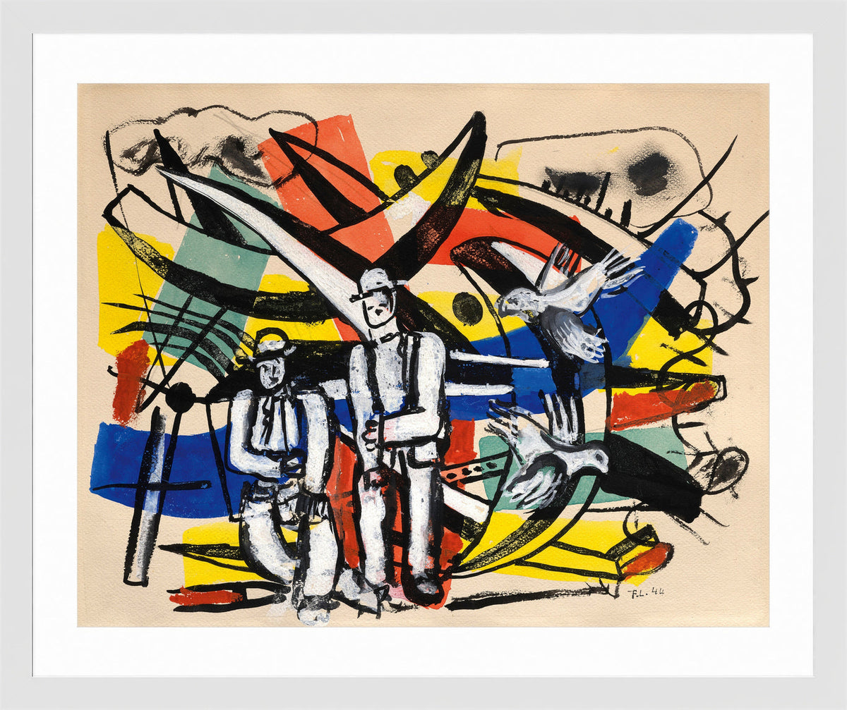 Fernand Léger, Les Colombes — white frame