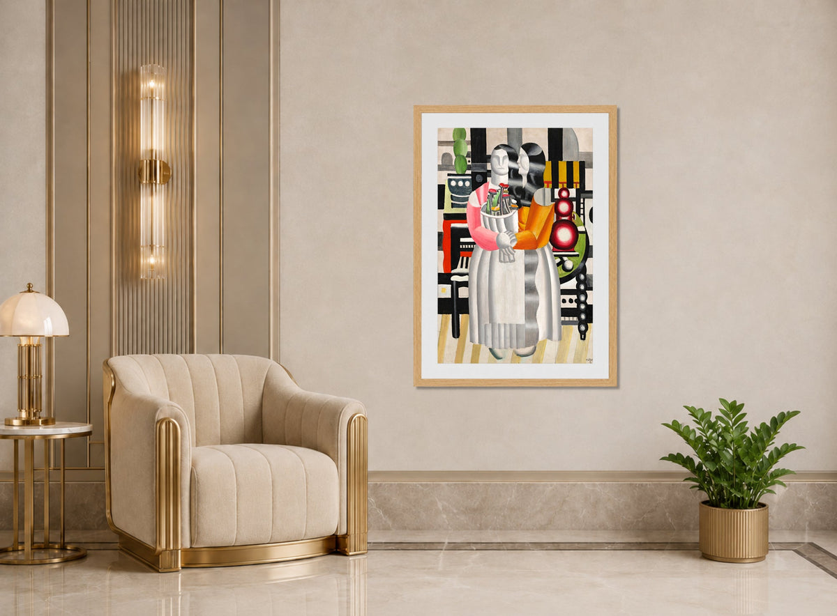 Fernand Léger, Les Confidences (Les deux femmes au bouquet) — art deco roomset