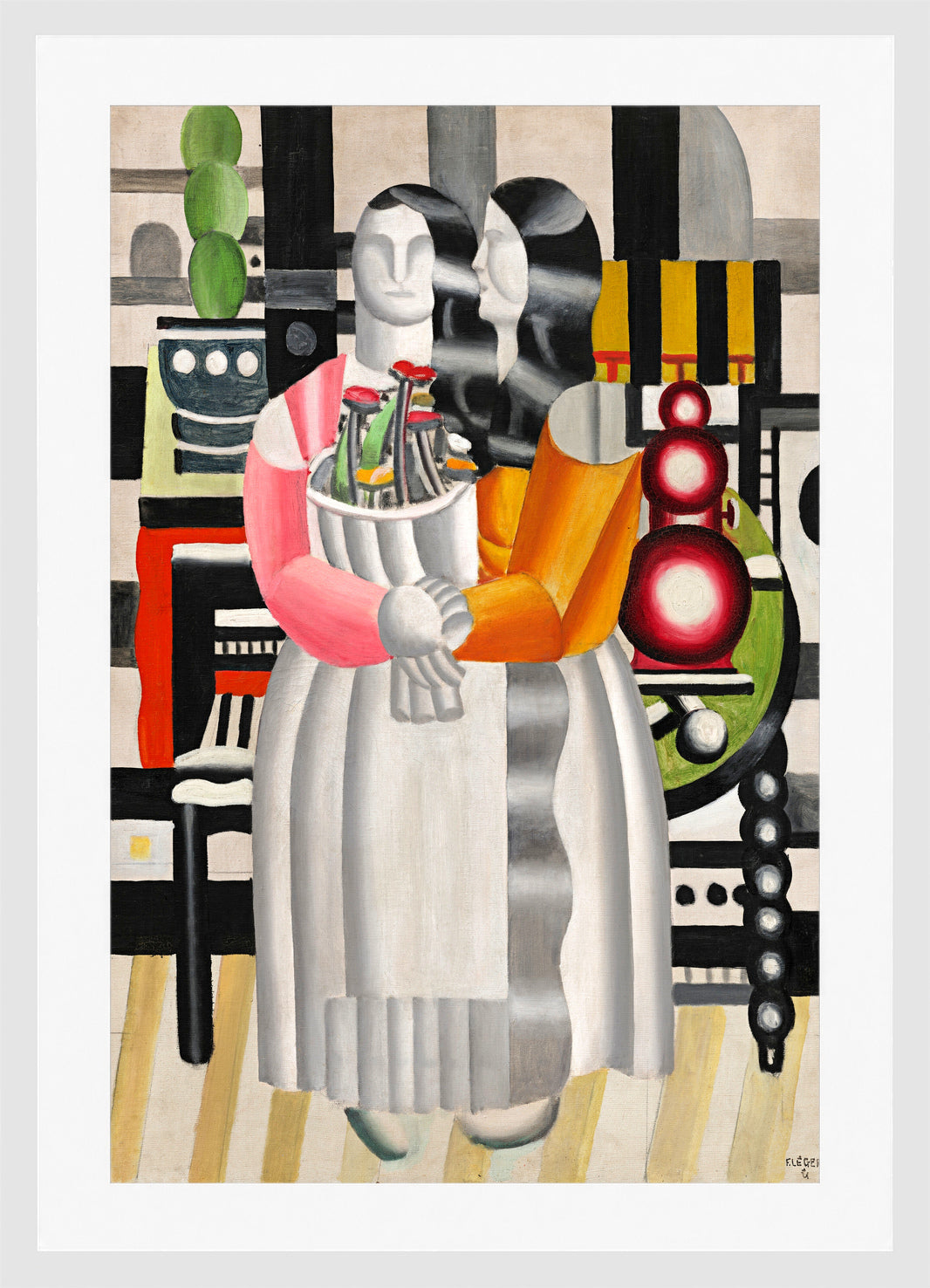 Fernand Léger, Les Confidences (Les deux femmes au bouquet) — white frame