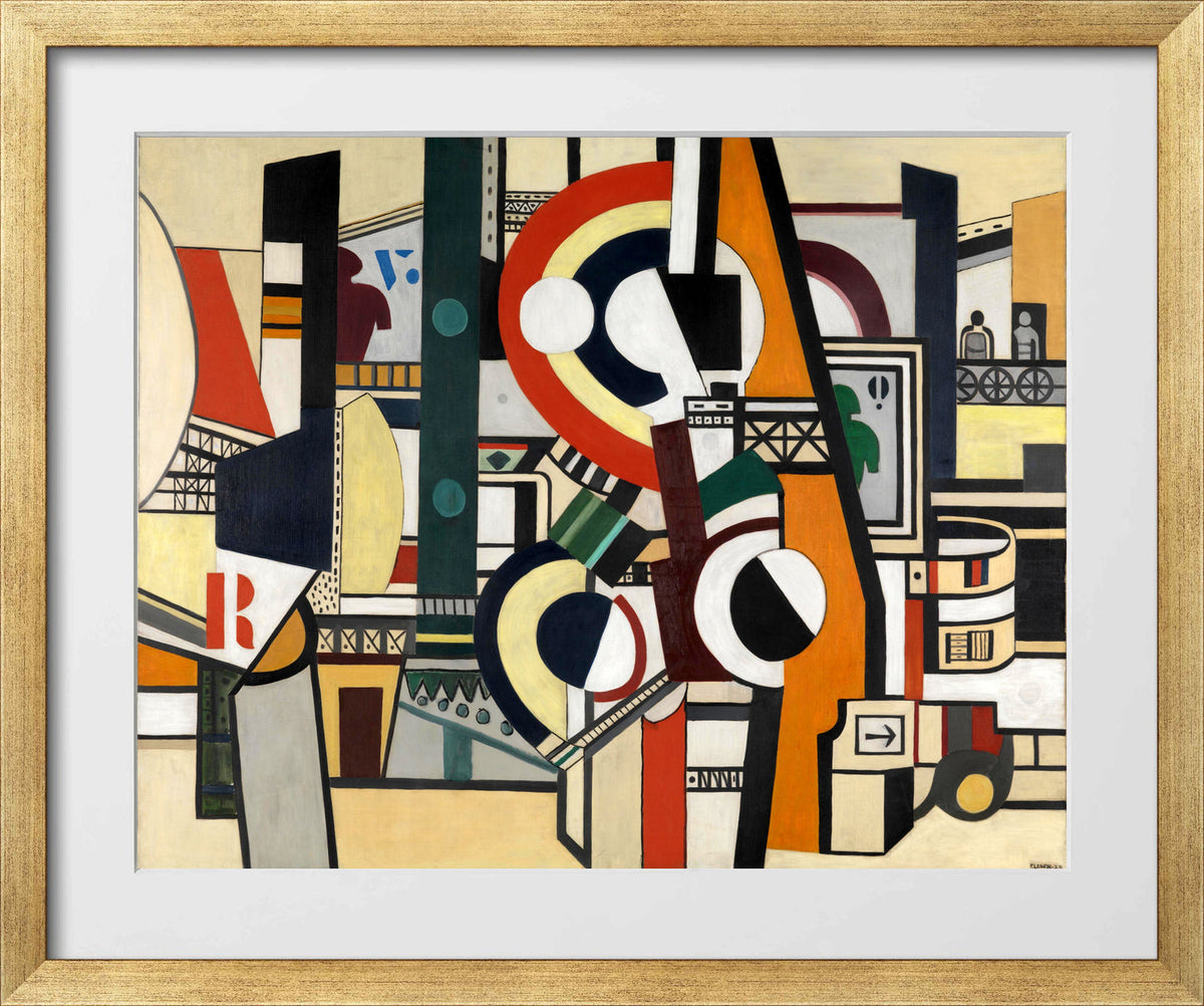 Fernand Léger, Les Disques dans la ville — gold frame