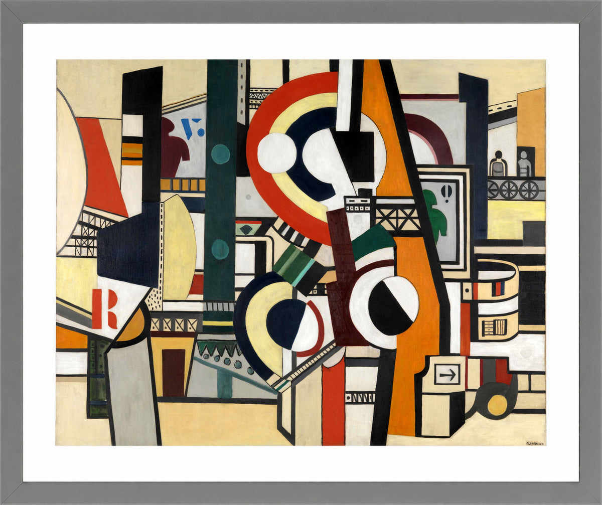 Fernand Léger, Les Disques dans la ville — light grey frame