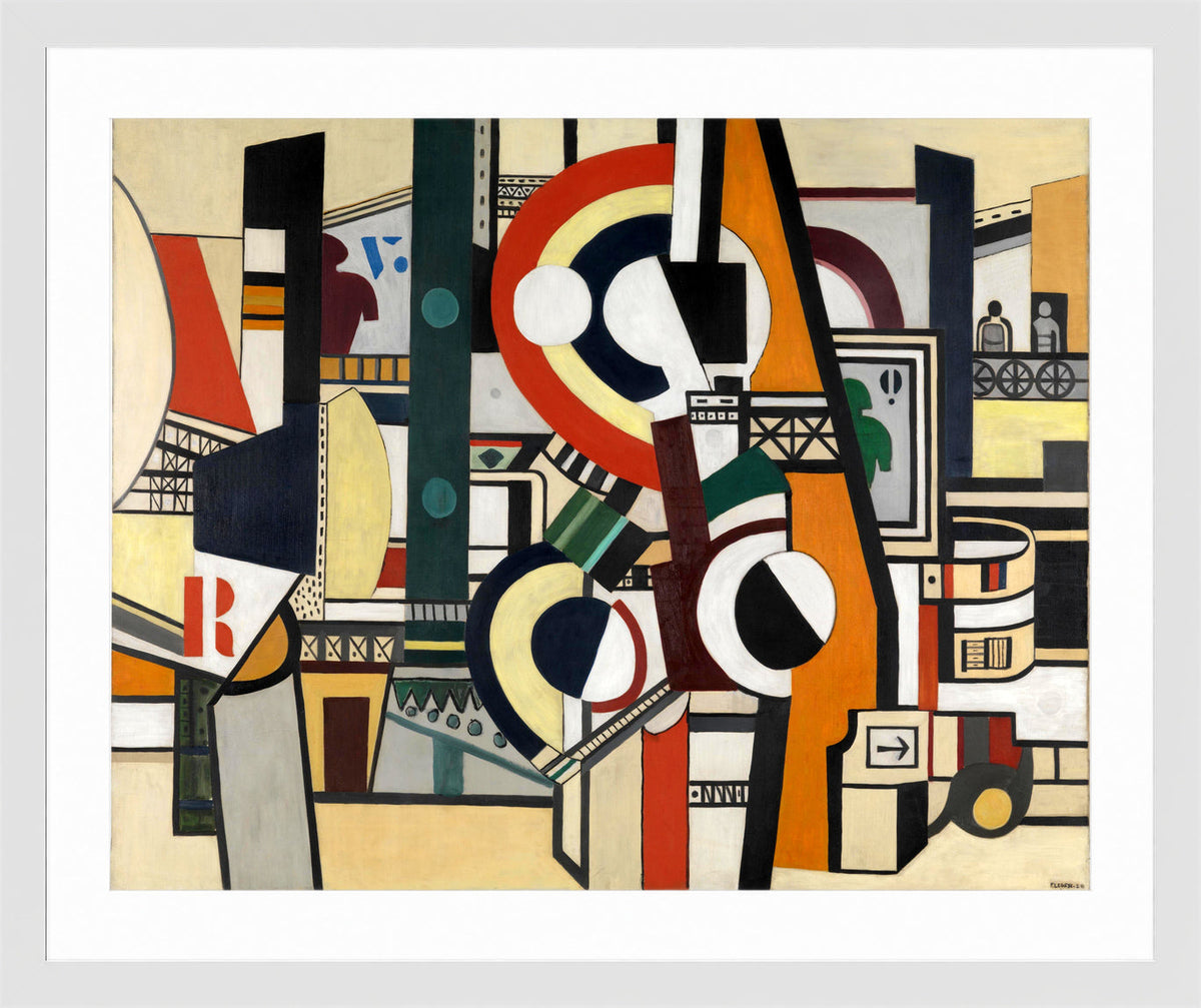 Fernand Léger, Les Disques dans la ville — white frame
