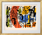 Fernand Léger, Les femmes au perroquet — gold frame