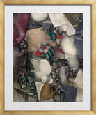 Fernand Leger Print, Les Fumeurs (The Smokers) in a gold frame