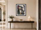 Fernand Leger Print, Les Fumeurs (The Smokers) displayed above a console table