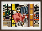 Fernand Léger, Les trois personnages devant le jardin — brown frame