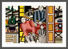 Fernand Léger, Les trois personnages devant le jardin — dark grey frame