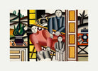 Fernand Léger, Les trois personnages devant le jardin — rolled canvas