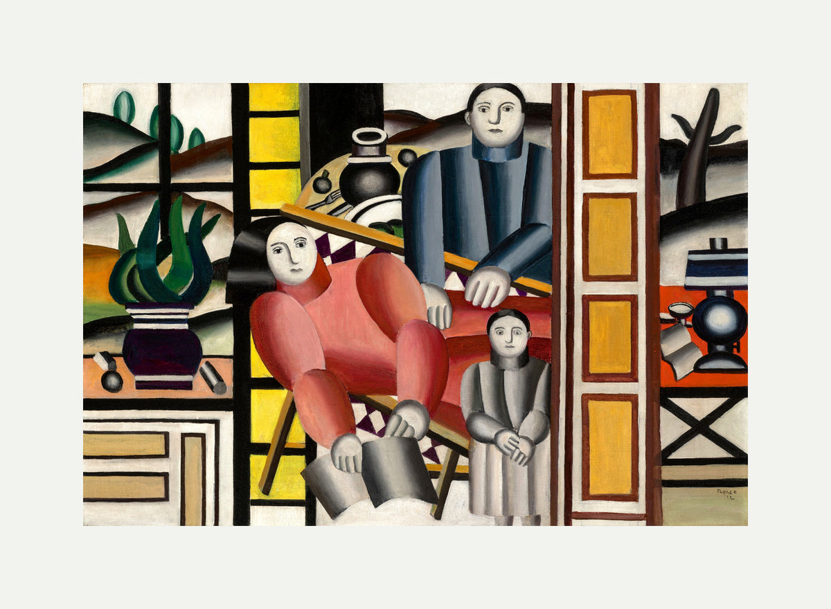 Fernand Léger, Les trois personnages devant le jardin — rolled canvas