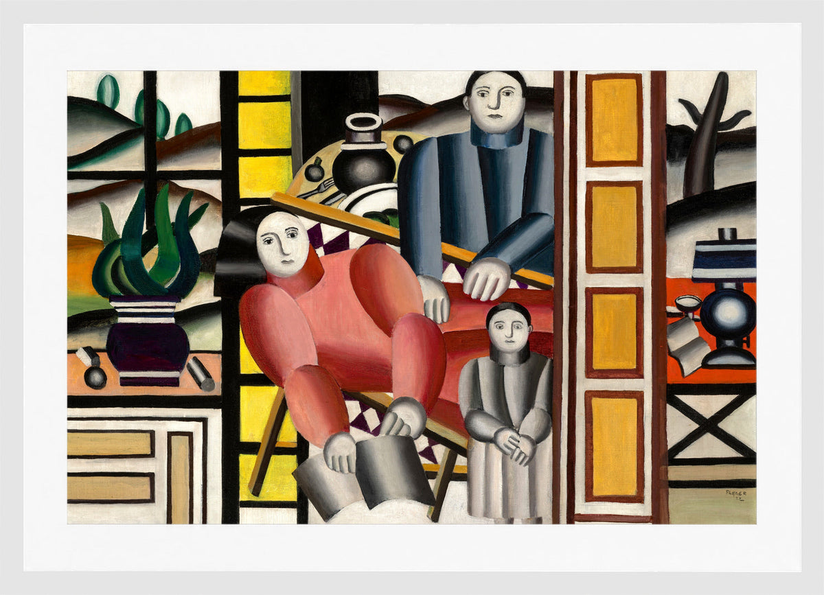 Fernand Léger, Les trois personnages devant le jardin — white frame