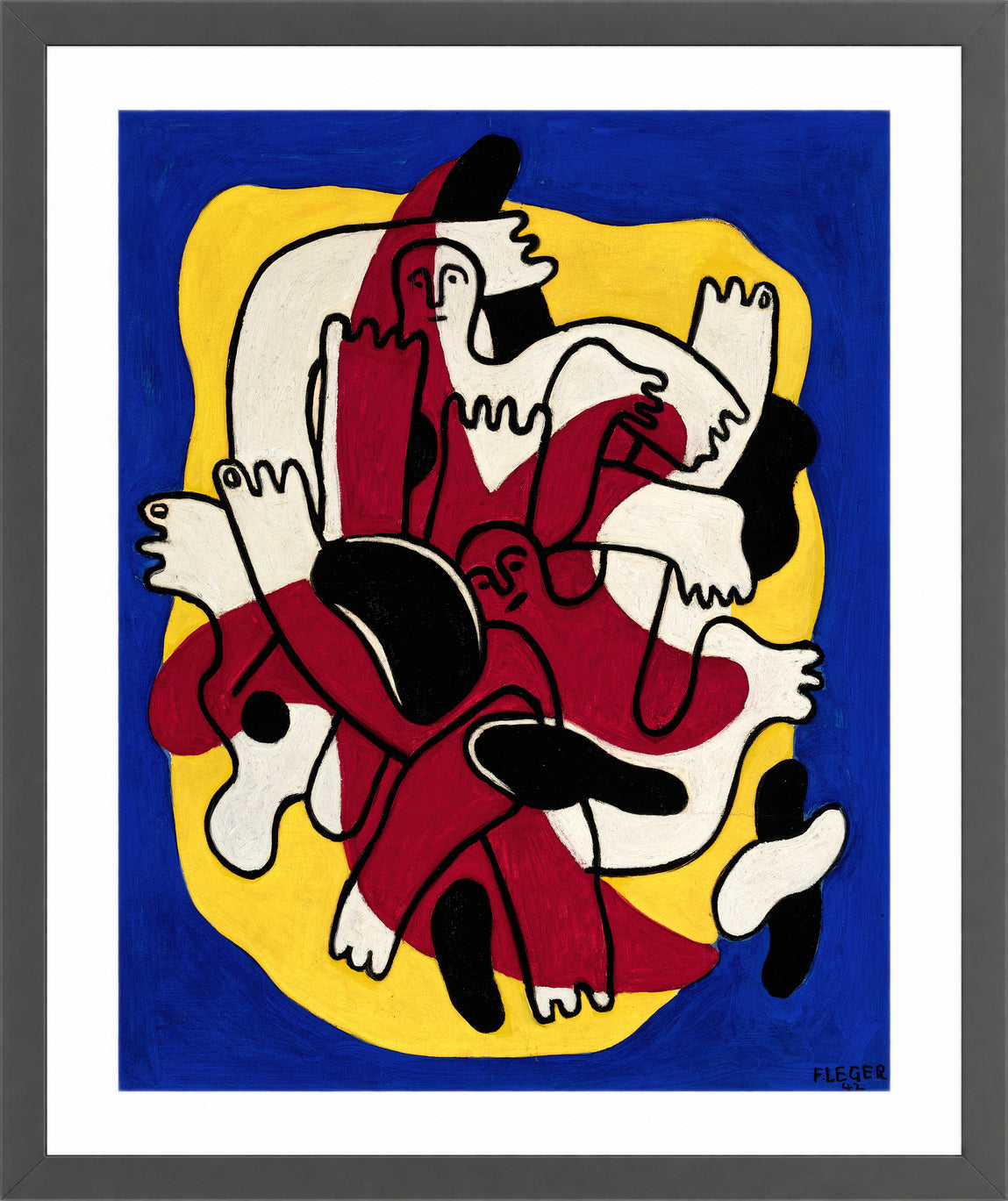 Fernand Léger, L’Étoile rouge (Les Plongeurs) — dark grey frame