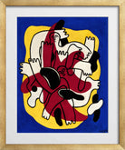 Fernand Léger, L’Étoile rouge (Les Plongeurs) — gold frame