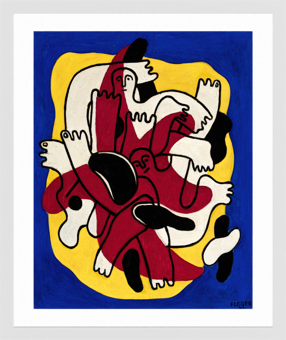 Fernand Léger, L’Étoile rouge (Les Plongeurs) — white frame