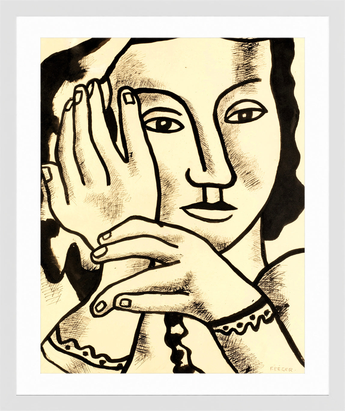 Fernand Léger, Nadia — white frame