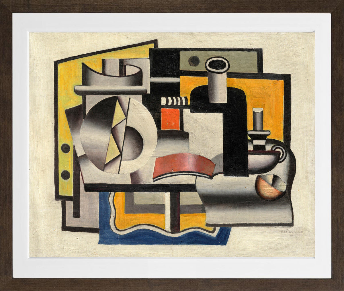 Fernand Léger, Nature morte (1er état) — brown frame