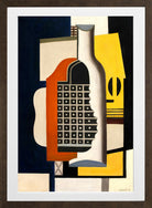 Fernand Léger, Nature morte à la bouteille — brown frame