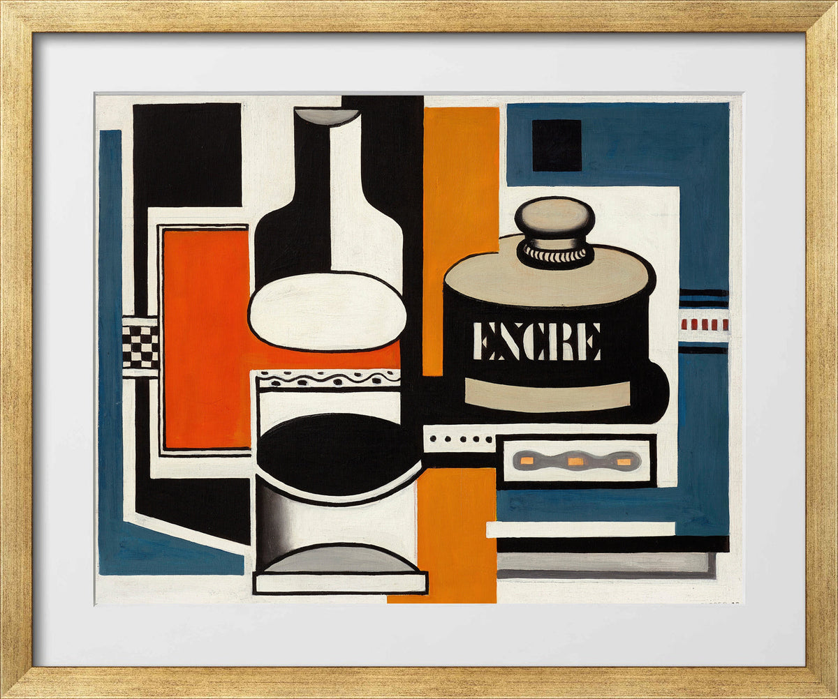 Fernand Léger, Nature morte à l’encrier — gold frame