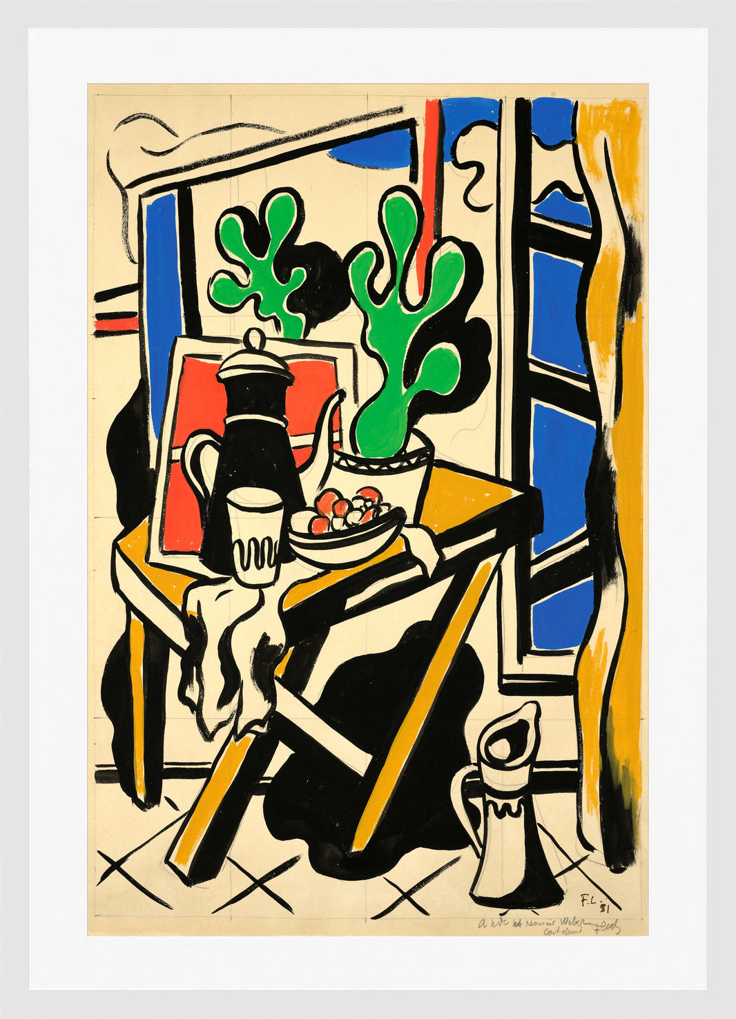 Fernand Léger, Nature morte dans la cuisine — white frame