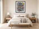 Fernand Leger Print, Nature morte (Still life) displayed above a bed