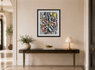 Fernand Leger Print, Nature morte (Still life) displayed above a console table