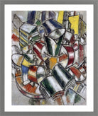 Fernand Leger Print, Nature morte (Still life) in a light grey frame