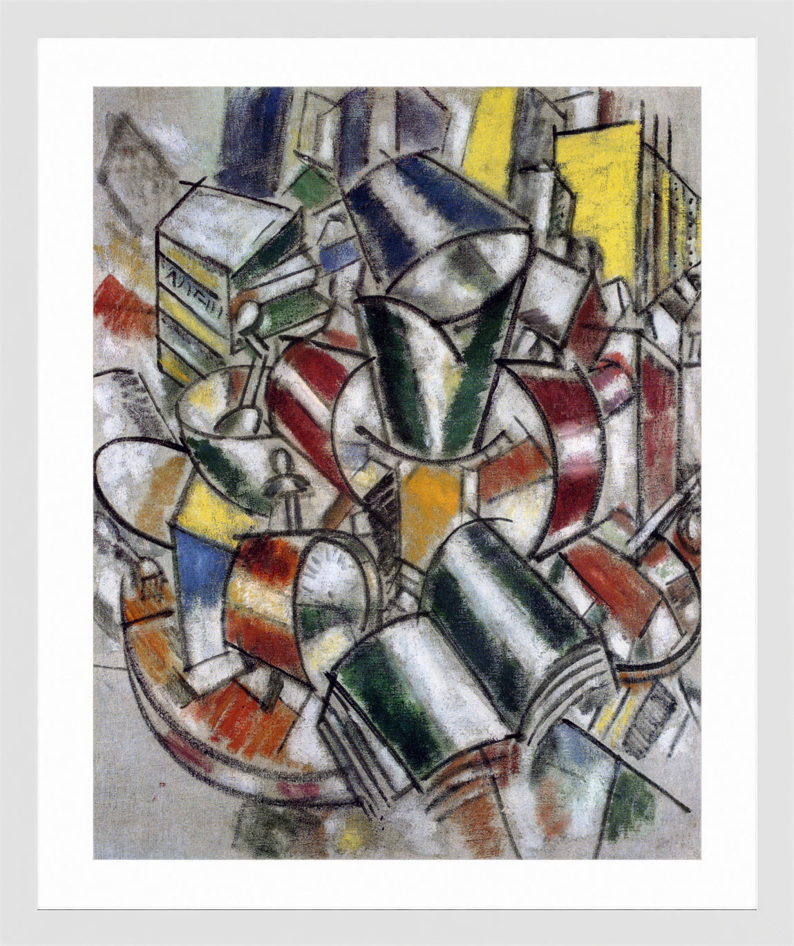 Fernand Leger Print, Nature morte (Still life) in a white frame