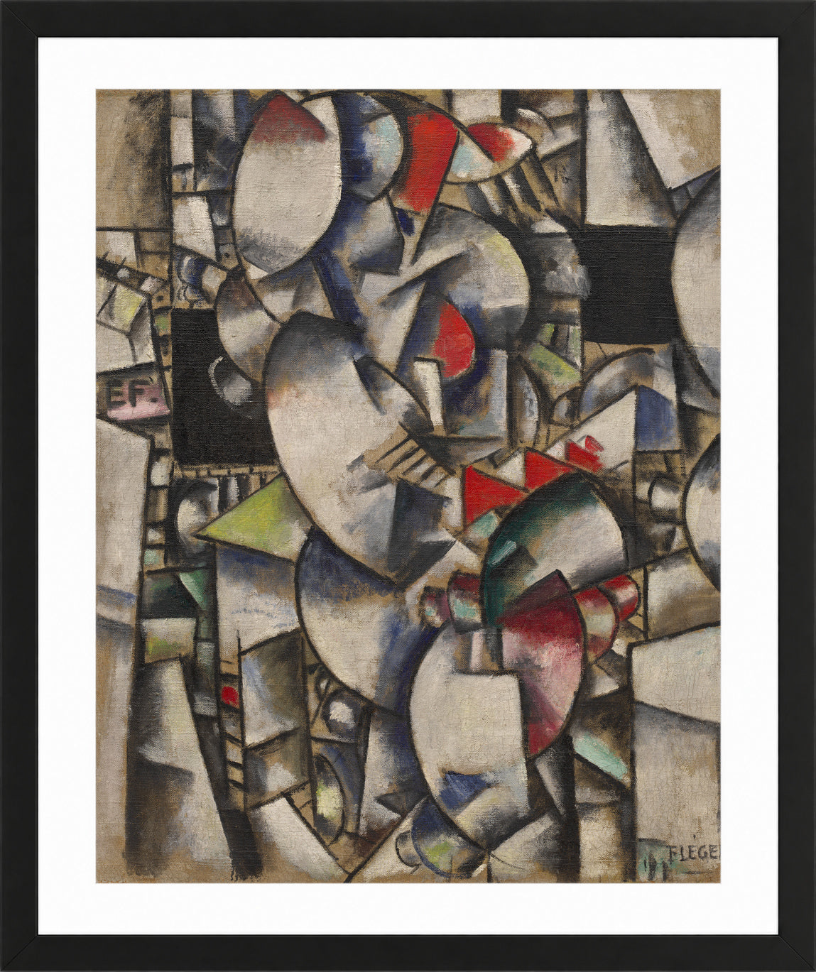 Fernand Leger Print, Nude Model in the Studio (Le modèle nu dans l'atelier) in a black frame