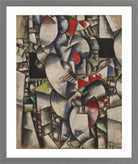 Fernand Leger Print, Nude Model in the Studio (Le modèle nu dans l'atelier) in a light grey frame