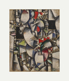 Fernand Leger Print, Nude Model in the Studio (Le modèle nu dans l'atelier) with an off-white border for rolled canvas