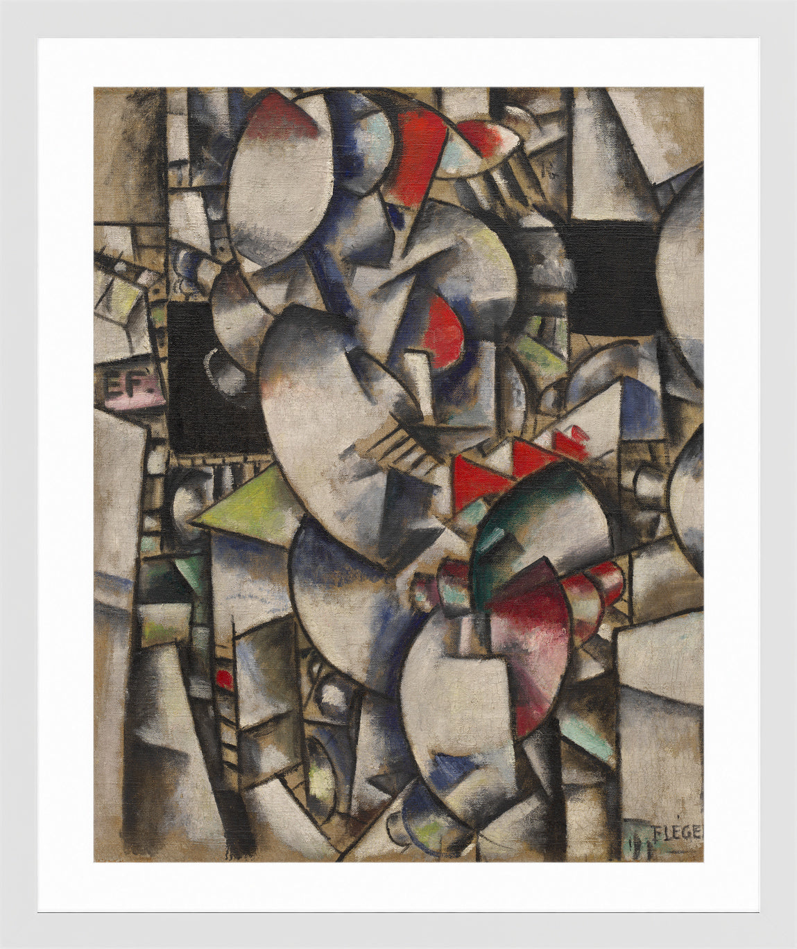 Fernand Leger Print, Nude Model in the Studio (Le modèle nu dans l'atelier) in a white frame