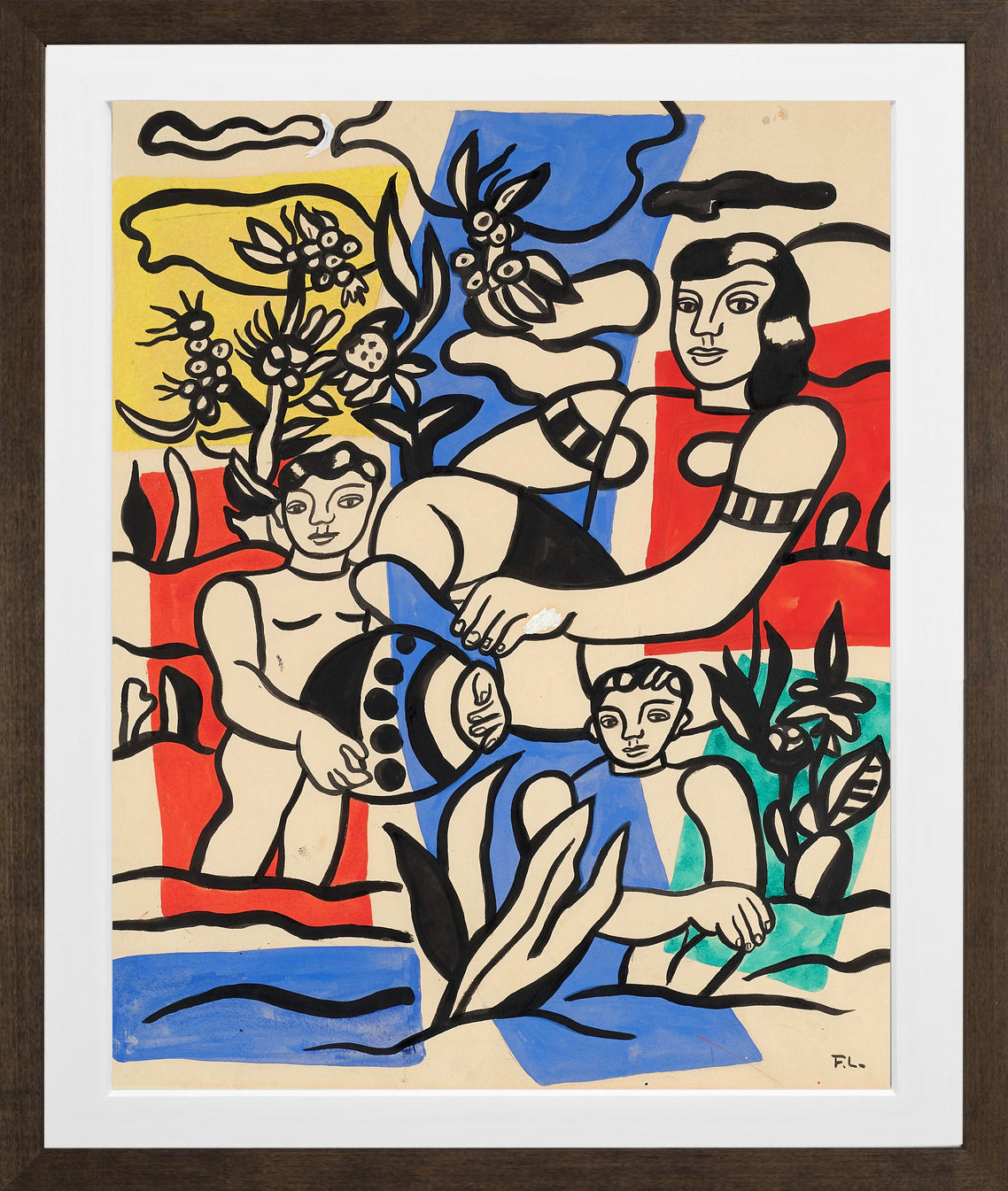 Fernand Léger, Partie de campagne — brown frame