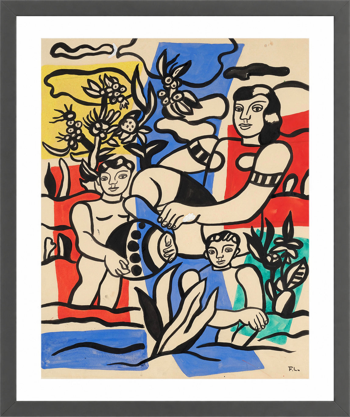 Fernand Léger, Partie de campagne — dark grey frame