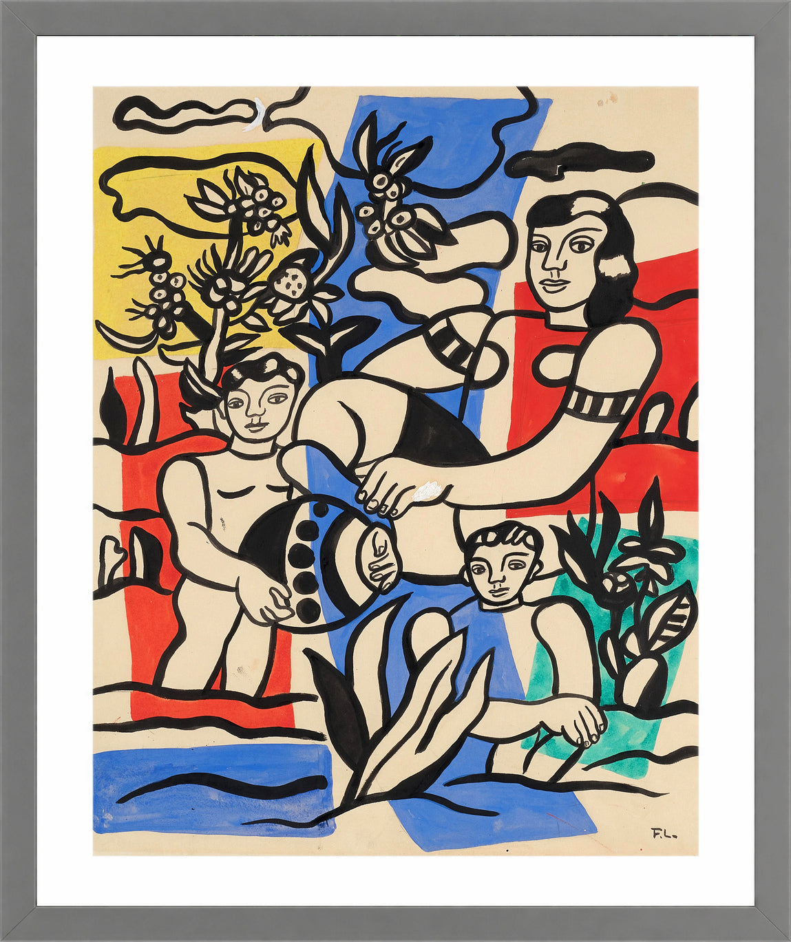 Fernand Léger, Partie de campagne — light grey frame